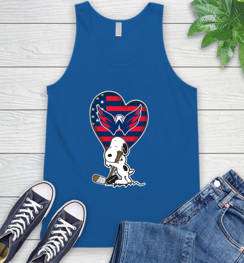 Washington Capitals NHL Hockey The Peanuts Movie Adorable Snoopy Tank Top 5