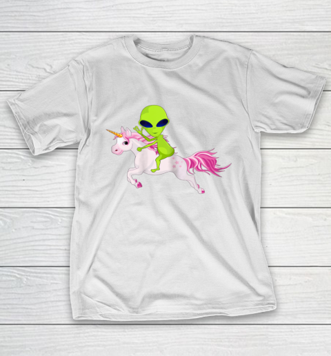 Alien Shirt Alien Riding Unicorn T-Shirt