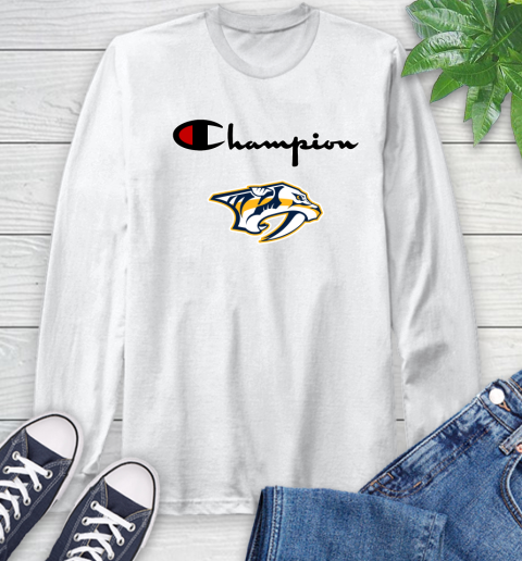 NHL Hockey Nashville Predators Champion Shirt Long Sleeve T-Shirt
