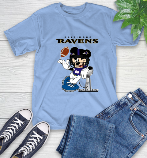 NFL Baltimore Ravens Mickey Mouse Disney Super Bowl Football T Shirt T-Shirt 11