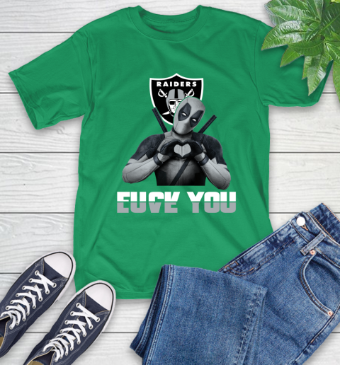 NHL Oakland Raiders Deadpool Love You Fuck You Football Sports T-Shirt 7