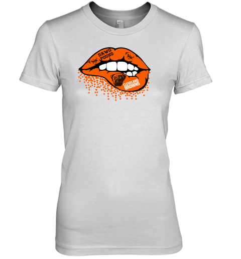 Cleveland Browns Lips Inspired Premium Women's T-Shirt