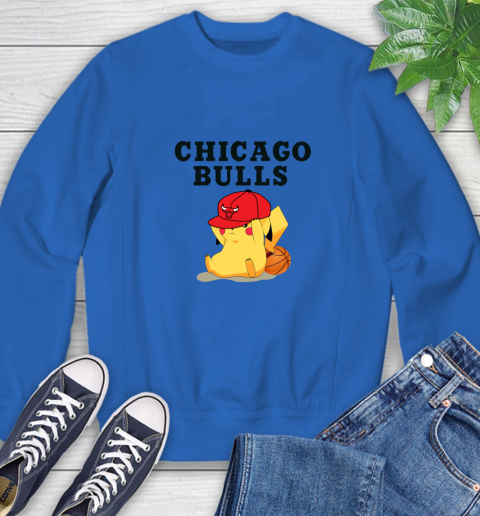 NBA Pikachu Basketball Sports Chicago Bulls Sweatshirt 8