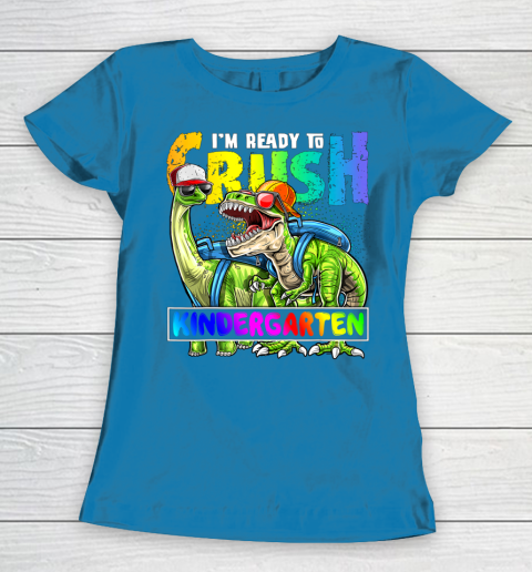 Next Level t shirts I m Ready To Crush Kindergarten T Rex Dino Holding Pencil Back To School Women's T-Shirt 6