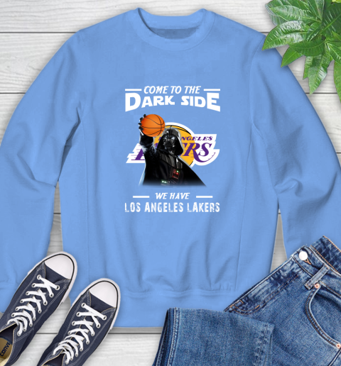 NBA Come To The Dark Side We Have Los Angeles Lakers Star Wars Darth Vader Basketball Sweatshirt 11
