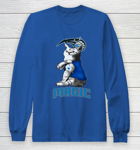 NBA Basketball My Cat Loves Orlando Magic Long Sleeve T-Shirt 6