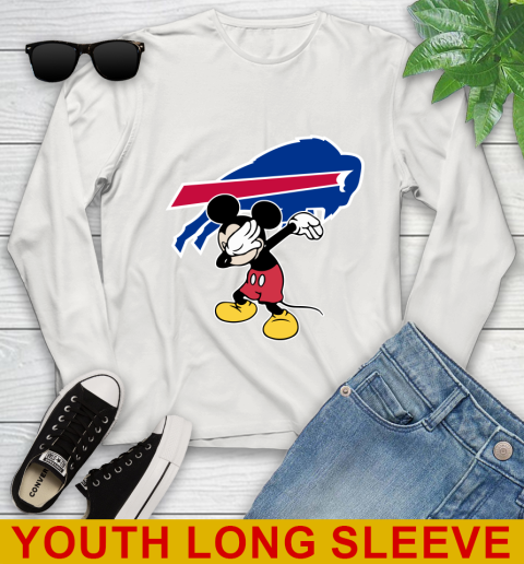 Buffalo Bills NFL Football Dabbing Mickey Disney Sports Youth Long Sleeve 12