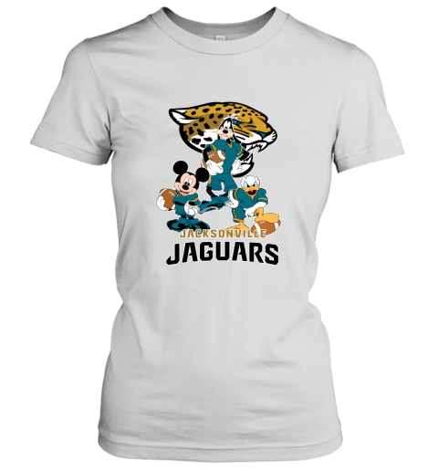 Mickey Donald Goofy The Three Jacksonville Jaguars Football Women's T-Shirt