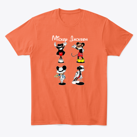 wrom mickey jackson four style dance micheal jackson classic t shirt 2 front orange