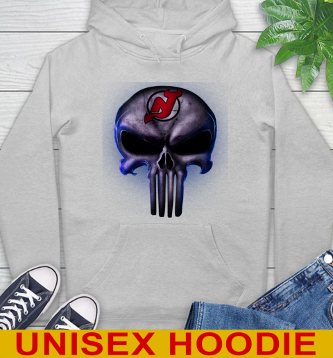 New Jersey Devils NHL Hockey Punisher Skull Sports Hoodie 6