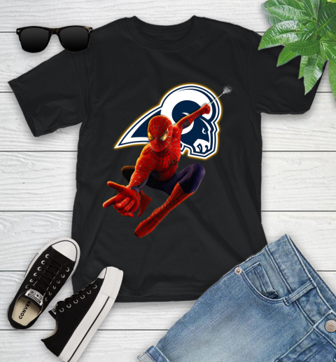 NFL Spider Man Avengers Endgame Football Los Angeles Rams Youth T-Shirt 2