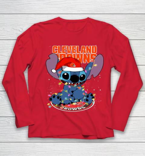 Cleveland Browns NFL Football noel stitch Christmas Youth Long Sleeve 7