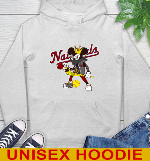 Washington Nationals MLB Baseball Mickey Peace Sign Sports Hoodie