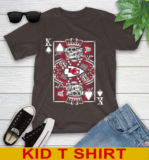 Kansas City Chiefs NFL Football The King Of Spades Death Cards Shirt Youth T-Shirt 6