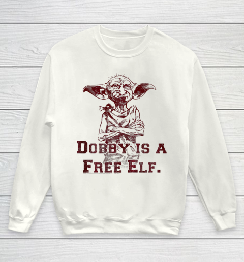 Kids Harry Potter Dobby Is A Free Elf Portrait Youth Sweatshirt