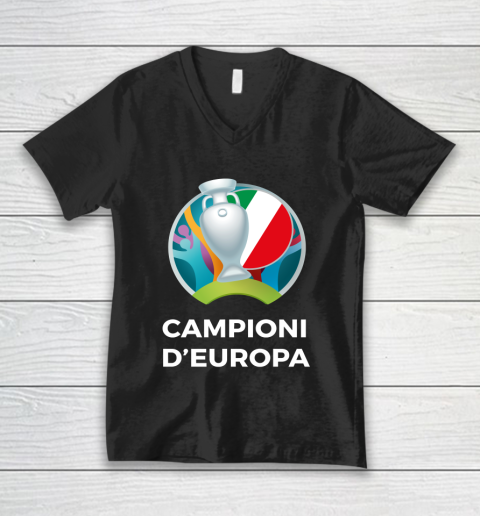 Campioni D'Europa  Champions Of Europe Italy Jersey Flag For Italy National Team European Champion V-Neck T-Shirt