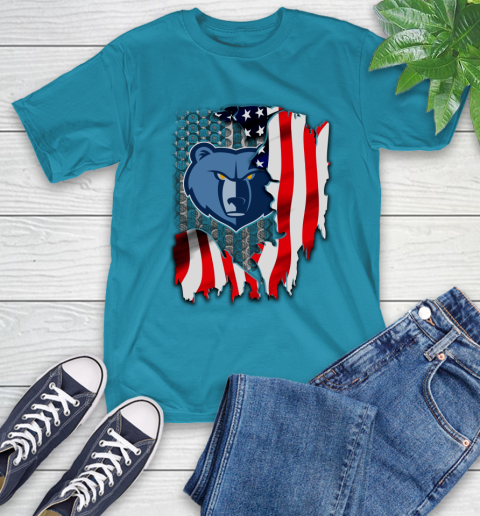Memphis Grizzlies NBA Basketball American Flag T-Shirt 9