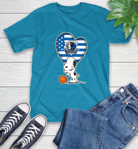 Dallas Mavericks NBA Basketball The Peanuts Movie Adorable Snoopy T-Shirt 8