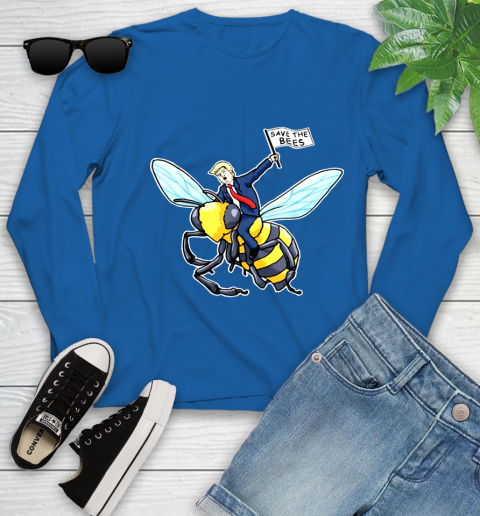 Save The Bees Donald Trump shirt Youth Long Sleeve 9