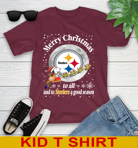 Pittsburgh Steelers Merry Christmas To All And To Steelers A Good Season NFL Football Sports Youth T-Shirt 5