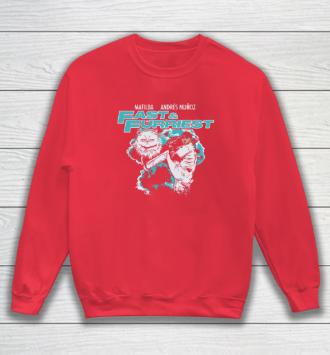 Matilda & Andres Muñoz Fast & Furriest Mariners Sweatshirt 6