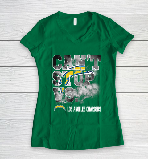NFL Los Angeles Chargers Can't Stop Vs Women's V-Neck T-Shirt 3