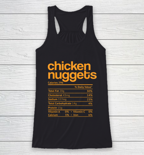 Chicken Nuggets Nutrition Facts Funny Thanksgiving Christmas Racerback Tank