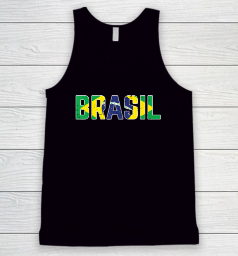 Brasil Flag Brazilian Soccer Fan Tank Top