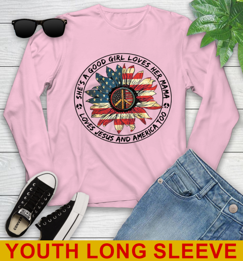 America sunflower she's a good girl loves her mama shirt 109