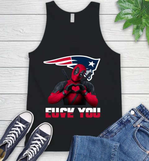 NHL New England Patriots Deadpool Love You Fuck You Football Sports Tank Top