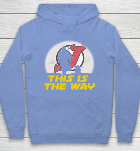 New Jersey Devils NHL Ice Hockey Star Wars Yoda And Mandalorian This Is The Way Hoodie 8