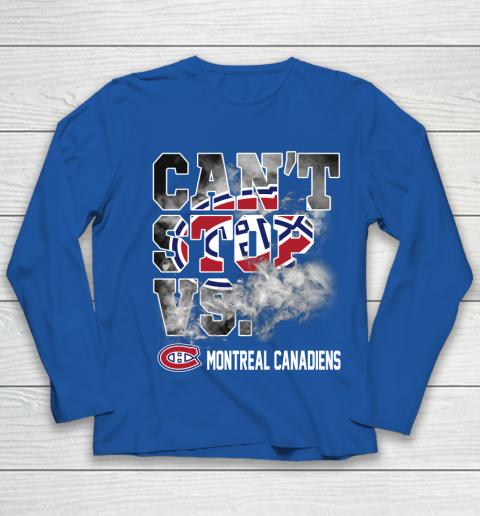 NHL Montreal Canadiens Hockey Can't Stop Vs Youth Long Sleeve 7
