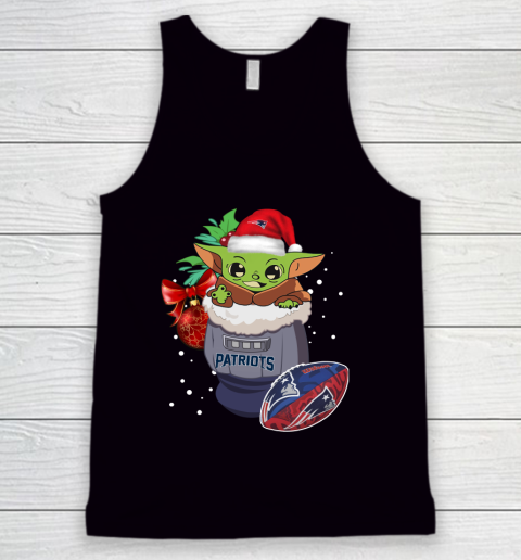 New England Patriots Christmas Baby Yoda Star Wars Funny Happy NFL Tank Top