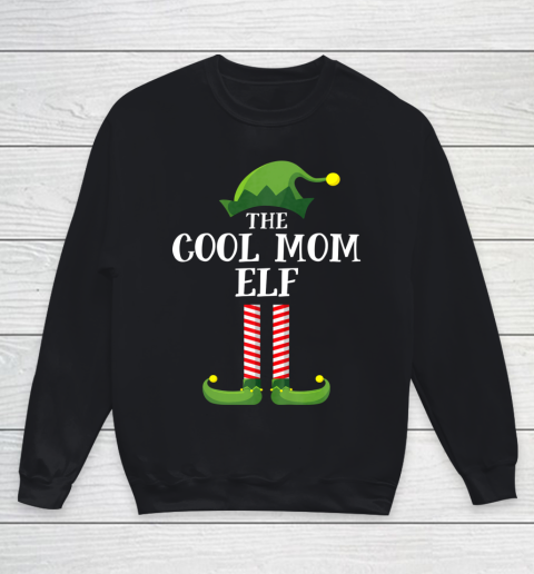 Cool Mom Elf Matching Family Group Christmas Party Pajama Youth Sweatshirt