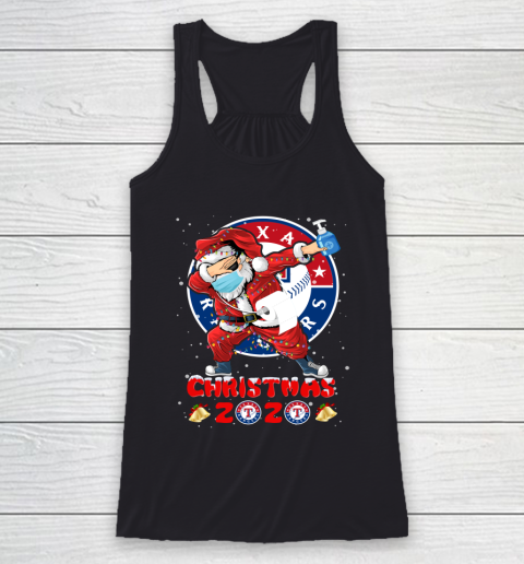 Texas Rangers Funny Santa Claus Dabbing Christmas 2020 MLB Racerback Tank