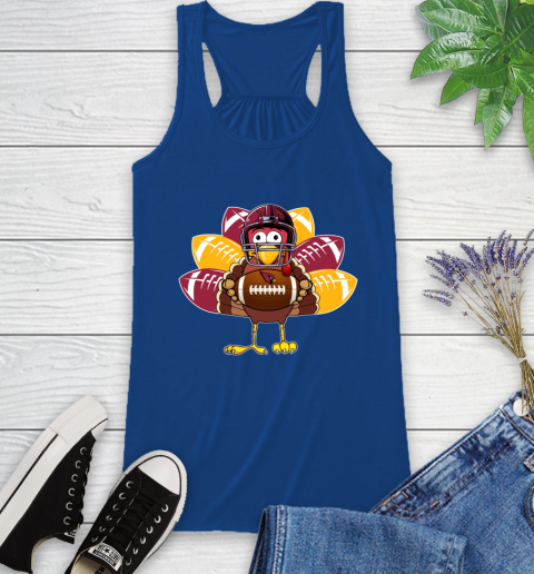 Arizona Cardinals Turkey Thanksgiving Day Racerback Tank 9