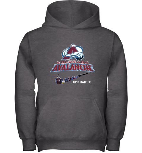 NHL Team Colorado Avalanche x Nike Just Hate Us Hockey Youth Hoodie