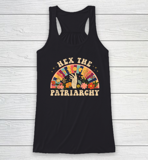 Feminist Witch Hex The Patriarchy Halloween Witch Vibes Racerback Tank