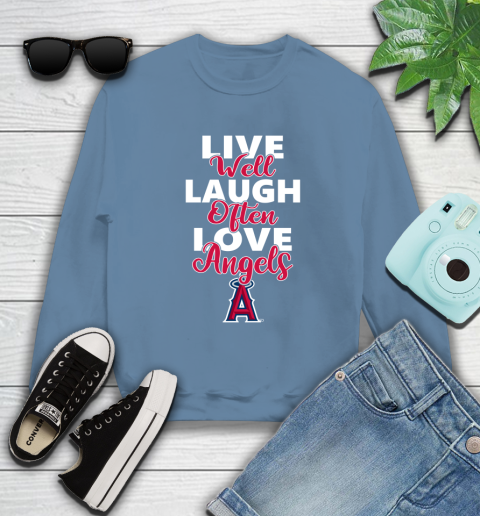 MLB Baseball Los Angeles Angels Live Well Laugh Often Love Shirt Sweatshirt 9