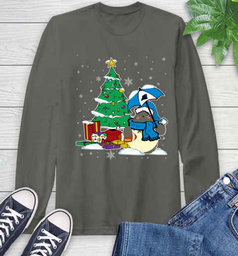 Carolina Panthers NFL Football Cute Tonari No Totoro Christmas Sports Long Sleeve T-Shirt 9