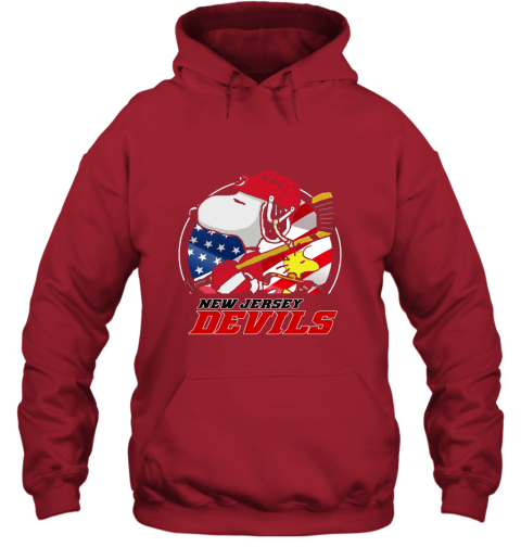 New Jersey Devils Ice Hockey Snoopy And Woodstock NHL Hoodie