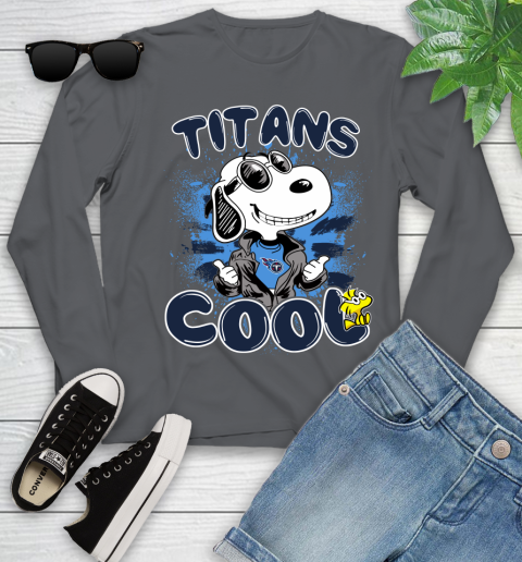 NFL Football Tennessee Titans Cool Snoopy Shirt Youth Long Sleeve 8
