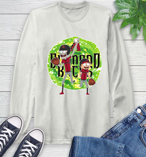 MLB Arizona Diamondbacks Rick And Morty Baseball Sports Long Sleeve T-Shirt 12