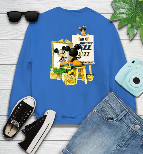 NBA Basketball Utah Jazz Mickey Drawing Shirt 34