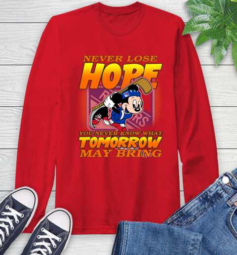 New York Rangers NHL Hockey ootball Mickey Disney Never Lose Hope Long Sleeve T-Shirt 11