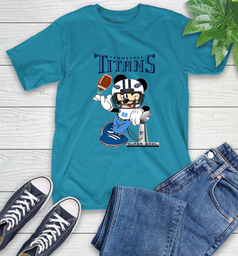 NFL Tennessee Titans Mickey Mouse Disney Super Bowl Football T Shirt T-Shirt 8