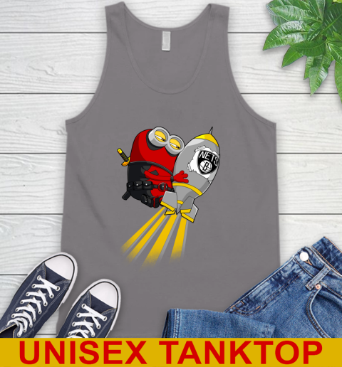 NBA Basketball Brooklyn Nets Deadpool Minion Marvel Shirt Tank Top 6