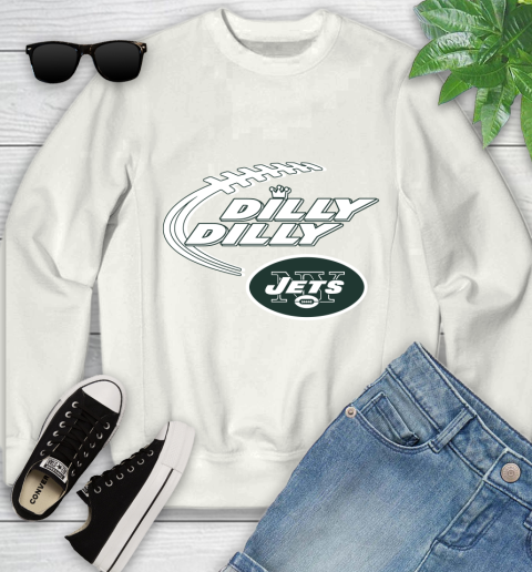 NFL New York Jets Dilly Dilly Football Sports Youth Sweatshirt Tee For Sports