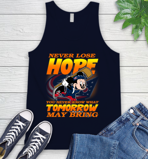 Columbus Blue Jackets NHL Hockey ootball Mickey Disney Never Lose Hope Tank Top 2