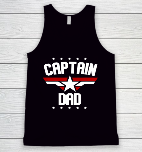 Mens Father s Day Dad s Birthday Captain Dad Tank Top